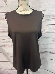Express Top Womens Extra Large Brown Black Sleeveless Body‎ Contour Stretch